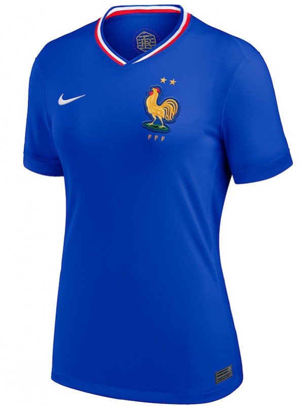France maillot féminin domicile premier uniforme de football féminin kit de football sportif hauts maillot coupe Euro 2024